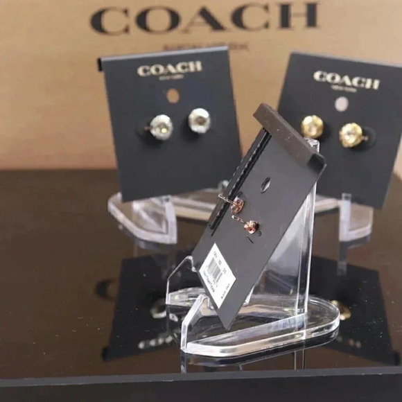 OPEN CIRCLE STONE STRAND EARRINGS (COACH F54516) - Picture 3 of 6